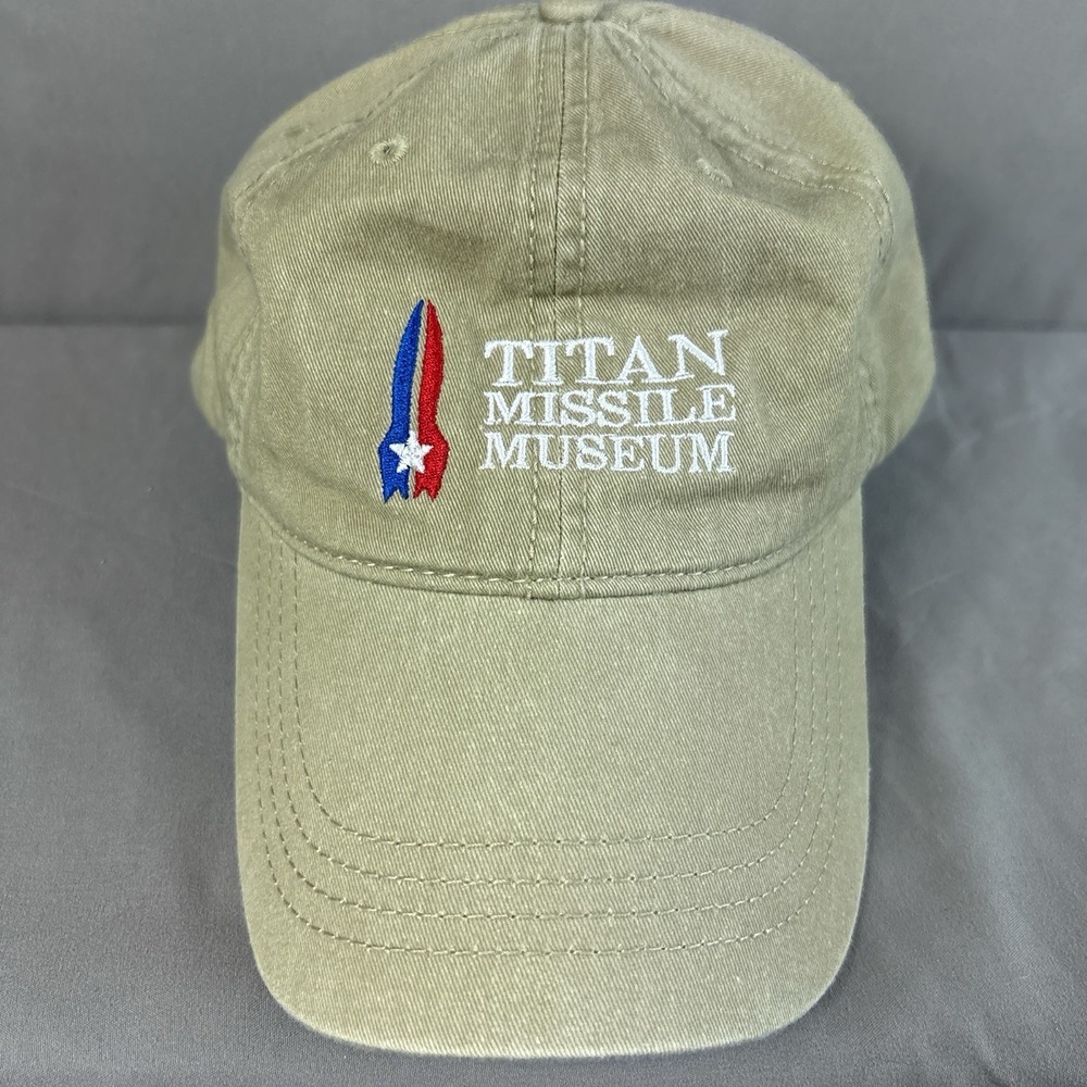 VTG Titan Missile Museum Tucson Arizona Strapback Hat Tan ICBM Otto